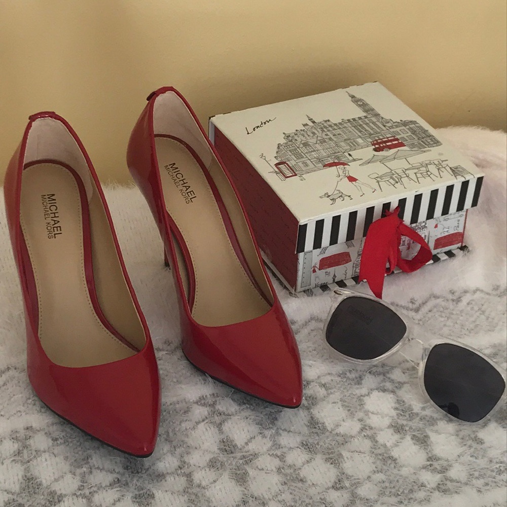 Red Michael Kors high heels
